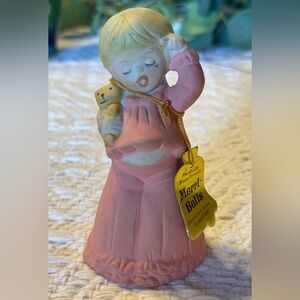 Vintage 1978 Jasco Merri-Bells Sleepy Girl Bell Figurine